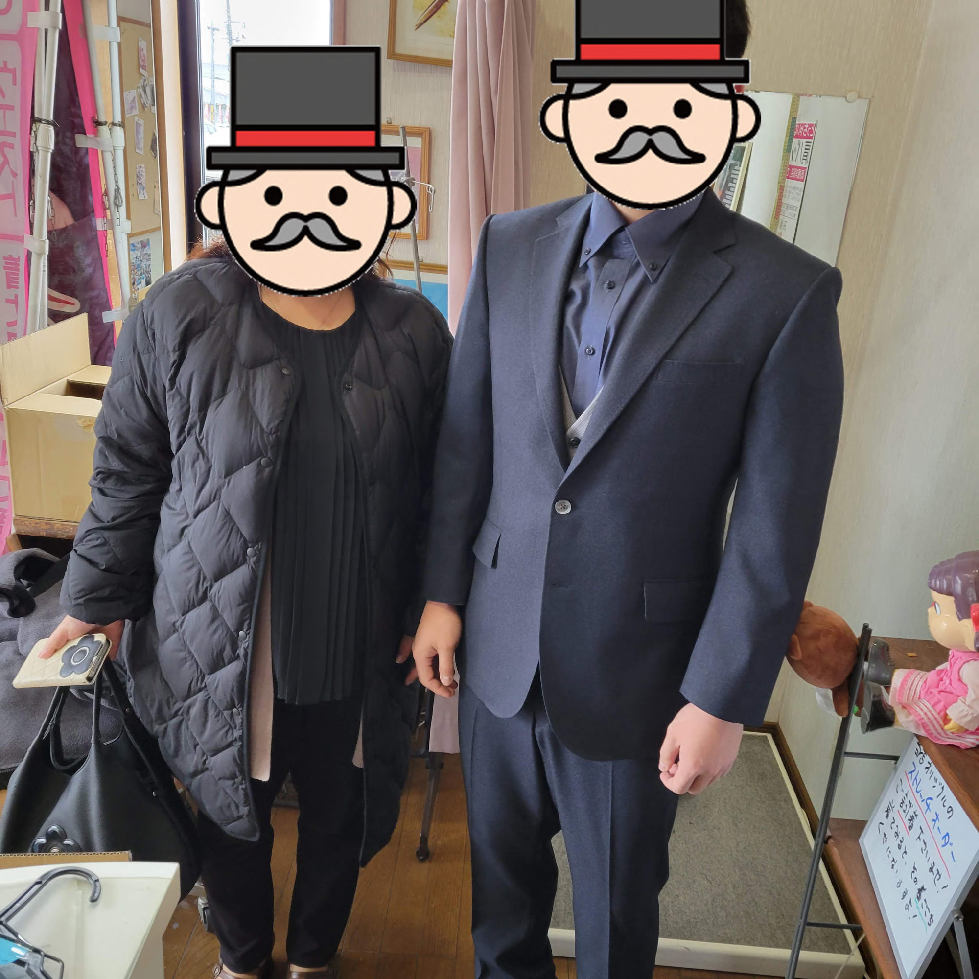 ネイビースーツ着用例